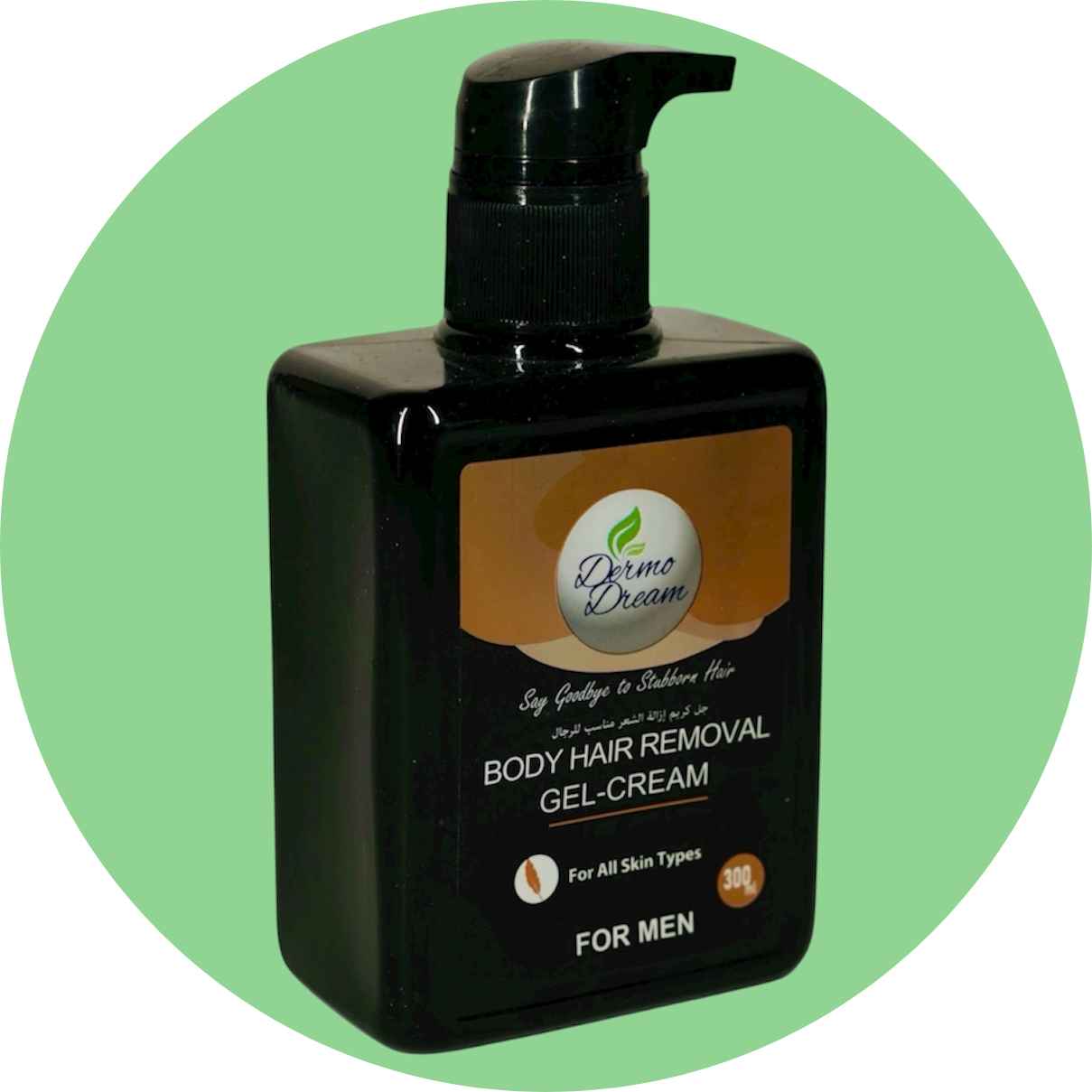ژل موبر بدن درمودریم مناسب آقایان وزن 300 گرم/Dermoderm body hair removal gel for men, weight 300 grams
